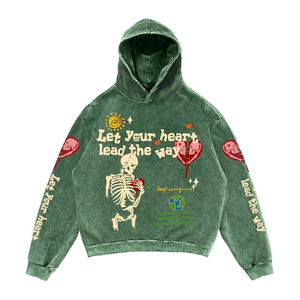 Sudaderas góticas para hombre, camisetas gráficas de manga larga con capucha, sudaderas urbanas, ropa de otoño - Product Image 1
