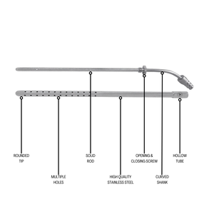 Tube d'aspiration réutilisable pour piscine, instrument d'aspiration médical à construction durable pour usage clinique et chirurgical - Product Image 2
