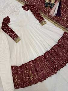 Salwar Blanco de Diseñador con Bordado Intenso y Dupatta, Vestido Étnico Tradicional Indio Pakistaní para Mujer, para Bodas, Fiestas y Festivales Eid - Product Image 3