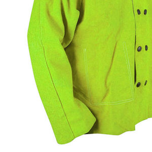 Veste de soudeur en cuir de vachette ignifuge sur mesure, nouveau design, taille ajustable, toutes les couleurs disponibles, prix de gros abordable - Product Image 6