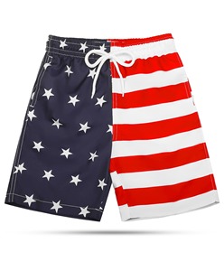 Shorts de bain pour hommes personnalisés OEM, séchage rapide, imprimés, vêtements de plage, shorts à taille élastique - Product Image 1