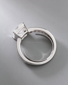 Bague de fiançailles/mariage vintage en or jaune 14 carats avec diamant de culture IGI/GIA, or blanc fin unisexe, pour anniversaire, digne d'une fête - Product Image 3