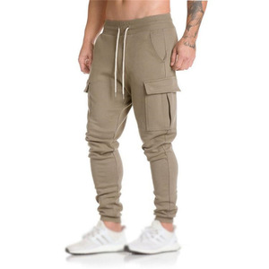 Pantalon de jogging cargo pour homme avec poche latérale, style 2026, tenue décontractée, logo personnalisé, taille élastique, streetwear élégant - Product Image 6