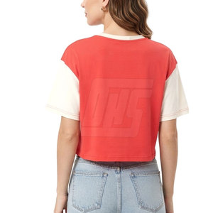 Camisetas cortas para mujer, tela suave y elástica, diseño elegante, adecuadas para uso diario y actividades al aire libre. - Product Image 2