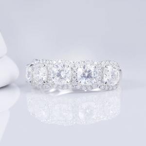 Bague de fiançailles en moissanite taille ovale très demandée, tendance, idéale pour les mariages, les anniversaires et les fêtes, disponible à prix export. - Product Image 4