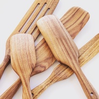 Nouvel Arrivage – Ensemble d'ustensiles de cuisine écologiques faits à la main en bois d'acacia – Spatules et spatules à retourner personnalisées, antiadhésives et résistantes à la chaleur – Diva
