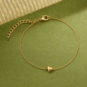 Hallmark <b>Silver</b> Little Heart Gold Plated Fashion <b>Charm</b> <b>Bracelet</b> - Product Image 2