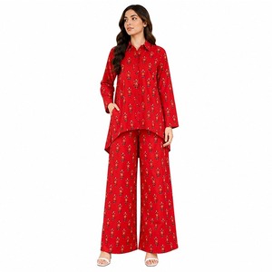 Ensemble élégant 2 pièces en coton violet brodé pour femme avec dupatta, idéal pour les occasions festives - Product Image 1
