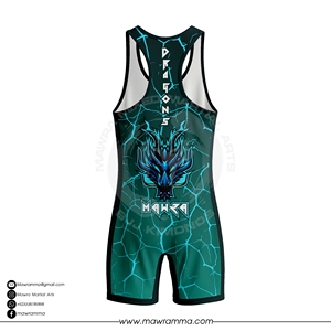 Mawra Premium Stretch Spandex Mens <b>Grappling</b> Singlet Quick Dry Athletic Performance Wear Sublimation Printed Wrestling Singlet - Product Image 6