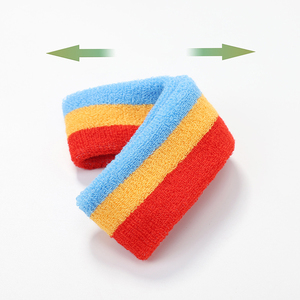 Bandeau de sport en laine tricotée arc-en-ciel multicolore respirant pour hommes et femmes, idéal pour la course, la gym, le yoga, chaud, antidérapant et élastique, absorbant la transpiration - Product Image 4