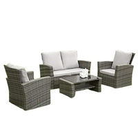 Vietnam D.L. Modernes, ausziehbares Outdoor-Sofa-Set, umwandelbar, aus Polyrattan, für Essbereiche im Garten, Werkstatt und Villa