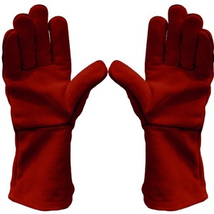 Breathable <b>Welding</b> Safety Gloves Premium Cowhide Split Leather Welder Heat Resistant Heavy Duty Non-Slip Waterproof Gloves - Product Image 3