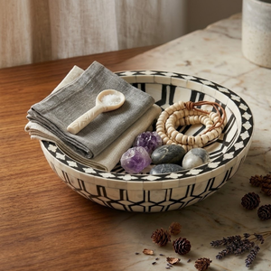 Plato para Servir Hecho a Mano con Incrustaciones de Madreperla |   Plato Decorativo Ecológico para Servir |   Vajilla de Estilo Japonés - Product Image 5