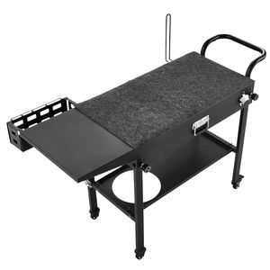 Carrello per Barbecue da Esterno 31 X 17 Pollici, Tavolo Pieghevole per Cucinare all'Aperto con Portarotolo e Ganci - Product Image 1
