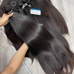 Prix de gros Mèches de cheveux naturels bruts lisses, extensions de cheveux à trame, cuticules alignées, 100% cheveux humains vietnamiens - Product Image 5