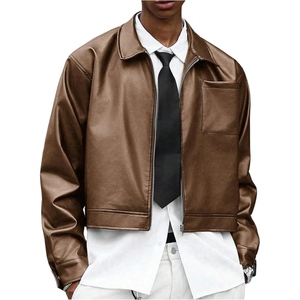 Chaqueta Corta de Cuero de Oveja Auténtico de Lujo para Hombre, Prenda de Cuero Genuino de Primera Calidad - Product Image 1