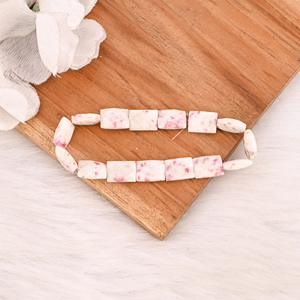 Natural Cinnabar Gemstone <b>Stretch</b> <b>Bracelet</b> Faceted Rectangle Crystal Beads Wholesale Jewelry - Product Image 4