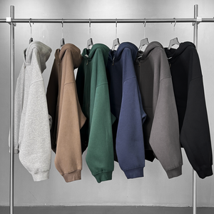 Sudaderas con Capucha de Corte Cuadrado y Hombros Caídos, 350 g/m², Talla Grande, con Cierre y Bordado Personalizado, Estilo Urbano para Hombre - Product Image 2