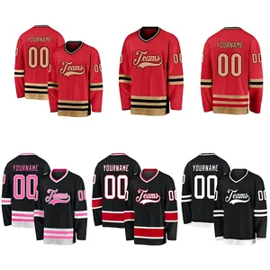 เสื้อฮอกกี้น้ำแข็งคุณภาพสูง โลโก้แบบกำหนดเอง ชุดทีม ระบายอากาศได้ดี น้ำหนักเบา ทนทาน เหมาะสำหรับการฝึกซ้อมและการแข่งขัน - Product Image 1