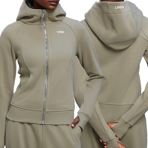 Sudadera con Capucha para Mujer 2026, Sudadera de Color Sólido, Tejido de Felpa, Corte Regular, Diseño Casual con Bolsillos, 100% Algodón, Ropa de Otoño - Product Image 6