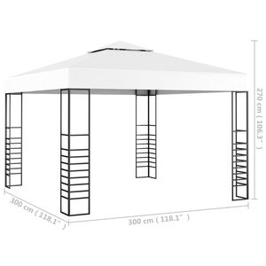 Pergola élégante blanche pour jardin et terrasse, auvent et gazebo d'extérieur - Product Image 5