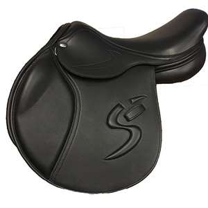 Selle de saut d'obstacles en cuir de luxe avec un design classique, rembourrage de siège souple, haute durabilité et qualité professionnelle pour l'équitation - Product Image 1