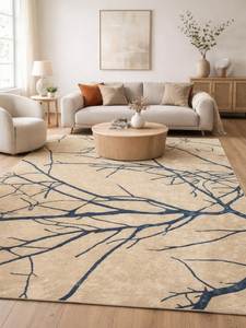 Handmade Hand Tufted Beautiful Multicolored Rug Customizable Size soft for Living room office hotel commercial use beige black - Product Image 3