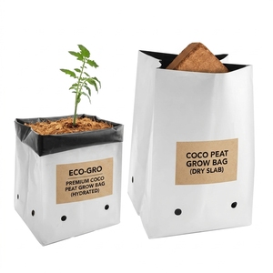 Sacs de culture écologiques en fibre de coco - Marque OVERSEAS, intérieur noir/extérieur blanc, pour pépinières, légumes, vente en gros, hydroponie, utilisation en serre - Product Image 2