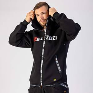 Conjunto de Sudadera con Capucha y Pantalones Deportivos para Hombre, Estilo Urbano, Color Sólido, Bordado, Apliques, Efecto Desgastado, Lavado Ácido, Corte Acampanado - Product Image 2