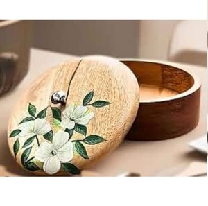 Organizador de Cocina de Estilo Clásico y Decoración del Hogar, Mesa de Servicio, Exhibidor de Mesa, Caja de Almacenamiento de Tortillas y Roti de Madera Premium - Product Image 1