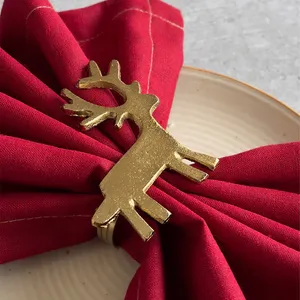 Anneaux de serviette en métal faits à la main de qualité supérieure, style américain, décoratifs et luxueux, fabriqués par Zahid Exports en Inde - Product Image 3