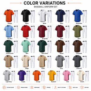 Camiseta de Béisbol Personalizada para Hombre, Uniforme de Equipo con Botones, Logotipo Personalizado, Marca Privada, Fabricante de Ropa Deportiva al por Mayor OEM ODM - Product Image 3