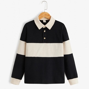 Polo de Manga Larga para Hombre, Marca Personalizada, Diseño Casual con Bloques de Color, Cuello Camisero, Algodón Transpirable, de BD - Product Image 3