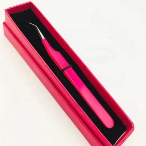 Pinzas de Acero Inoxidable Antimagnéticas de Alta Calidad de 10 mm de Longitud para Extensiones de Pestañas, Kit con Empaque Personalizado de Marca Privada - Product Image 1