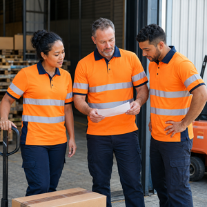 Polo de travail personnalisé en maille souple respirante pour la construction, uniforme de chantier léger, vêtements personnalisés en maille, usine de confection. - Product Image 2