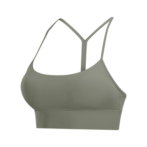 Soutien-gorge de yoga sexy grande taille pour femme avec logo frontal, en Spandex/Nylon, maintien léger/moyen, respirant et anti-transpiration - Product Image 5