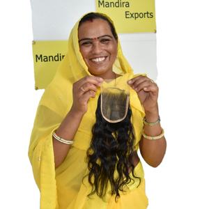 Extensiones de cabello humano virgen sin procesar del vendedor, cutícula alineada ondulado 5*5, cierre de onda natural, cabello humano sin procesamiento químico - Product Image 4