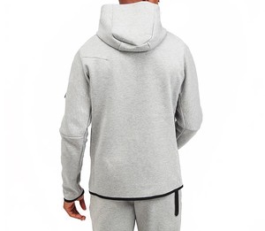 ชุดวอร์มมีฮู้ดสำหรับฤดูหนาวแบบ unisex  ปิดด้วยซิป ระบายอากาศได้ดี กันลม ป้องกันแบคทีเรีย ดีไซน์ 2-in-1 สีพื้น ผลิตจากโพลีเอสเตอร์ - Product Image 2