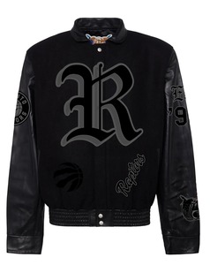 Chaqueta Varsity Toronto Raptors de Lana y Cuero Estilo Inglés Antiguo Negra - Product Image 1