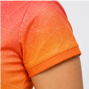 Polo Personalizado para Mujer con Degradado de Naranja Coral y Amarillo, de Secado Rápido, Transpirable, Manga Corta, Uniforme de Golf de Alto Rendimiento WPS-0791 - Product Image 5