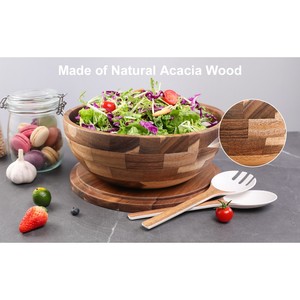 Bandeja Rectangular Baja para Servir Tapas de Madera de Acacia |   Tazón de Madera para Instalación en Mesa de Calidad de Restaurante, Venta al por Mayor - Product Image 1
