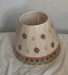 Abat-jour coniques brodés les plus populaires en tissu de lin avec douilles E27 pour lampe de bureau ou lampadaire, idéal pour hôtel et maison. - Product Image 2