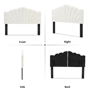 Cabecera de Cama Moderna MD03 de Madera Sólida con Diseño Elegante y Flexible, Ajustable, con Soporte Cómodo y Tapizado en Terciopelo, Estilo Vietnamita, Tamaño King - Product Image 6