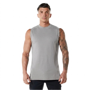 Men Fitness Sportswear O-Neck <b>Plain</b> Tank Top Sleeveless <b>Tshirt</b> Breathable Workout Sports Tank Top Gym Athletes Men Tank Top - Product Image 2