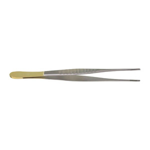 Pinzas para tejidos TC DeBakey atraumáticas, 8 pulgadas, rectas, puntas anchas de 2.5 mm, manuales, reutilizables, de grado médico, de acero inoxidable alemán, para uso vascular - Product Image 3