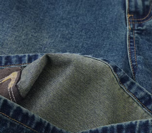 High Quality Customized Plain Breathable Quick Dry Nylon/Cotton Straight Distressed Carpenter Denim Blank Washed Summer Casual - Product Image 4