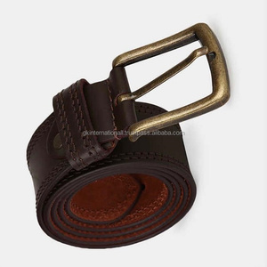 Cinturón informal de cuero genuino para hombre, cinturón para pantalones vaqueros o cinturón formal, hecho a medida, marrón oscuro, todas las tallas - Product Image 6