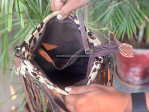Bolso con flecos de piel de animal de estilo occidental, bandolera con estampado de leopardo, bolsos tallados a mano, ropa de fiesta para mujer, novedad - Product Image 6