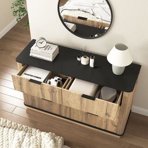 Mobile Moderno a Sei Cassetti in MDF con Angoli Arrotondati, Design Multifunzionale, Perfettamente Assemblato - Product Image 4