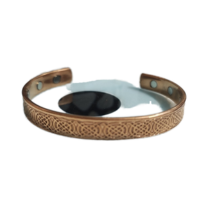 Brazalete envuelto en alambre de cobre hecho a mano, joyería de regalo artesanal de Metal puro con estilos tradicionales modernos antiguos religiosos - Product Image 1